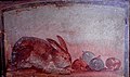 "Rabbit and four figs" (45-79 AD) painted plaster from Herculaneum, found year 1745 - Exhibition "Herculaneum and Pompeii Vision of Discovery" up to September 30, 2018 at the Archaeological Museum of Naples (44020188114).jpg